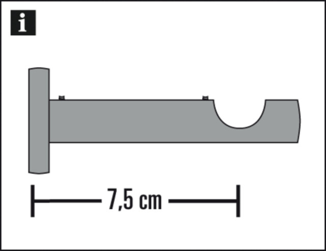 Karnis szett henger Ø19mm matt fekete 220cm