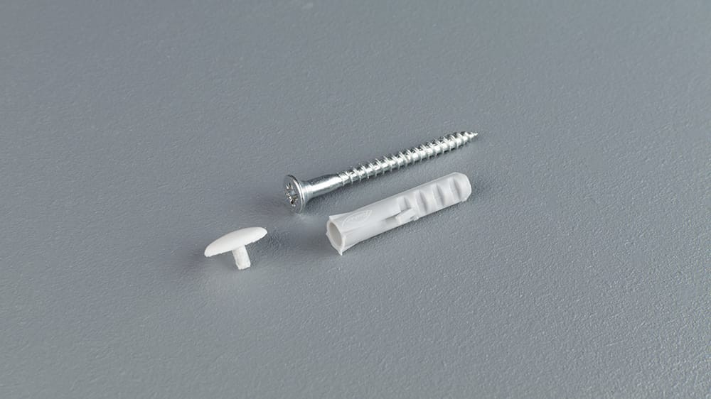 Slim Line sín csavar takaró kupak + 4x45mm csavar fehér